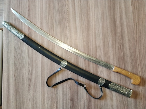 Souvenir Shashqua Sword Stainless Cossack Saber Replica Cossack Shashka Sword Shashka Full length replica of Russian Cossack 1913 Shashka