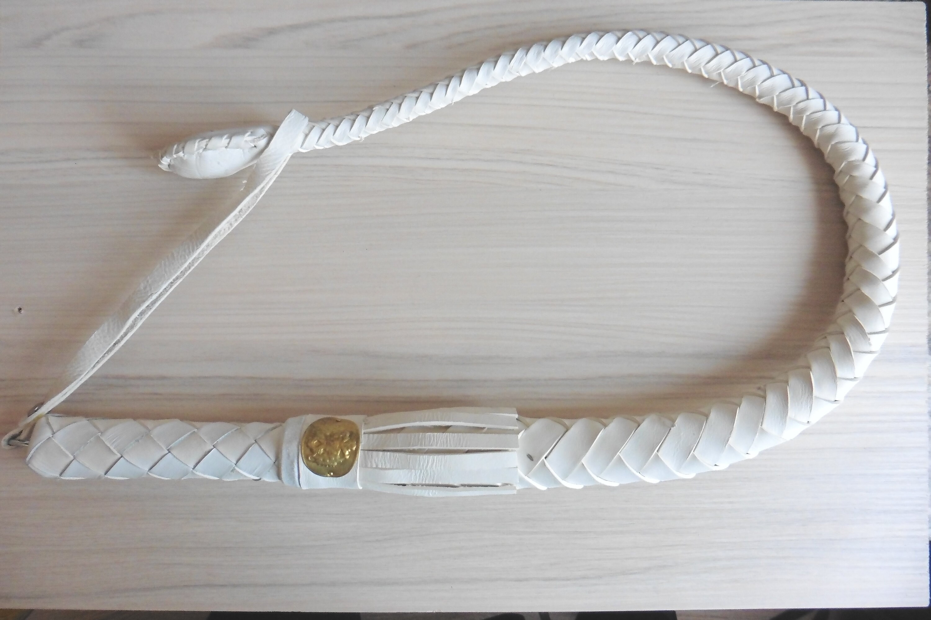 Souvenir white genuine leather kuban cossack nagaika whip with | Etsy