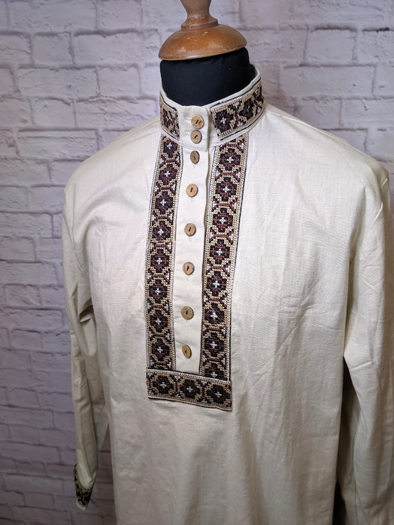 Traditional cossack cotton shirt Kosovorotka cossa