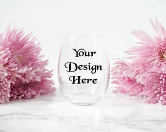 Download Wine Glass Mock up Stemless Wine Glass Stock Photo | Etsy
