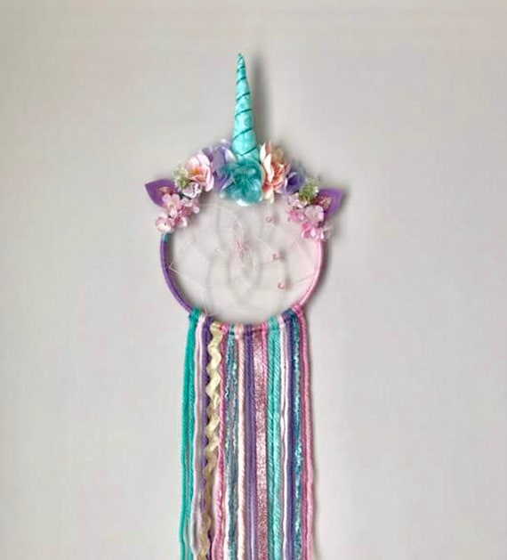 Unicorn Dreamcatcher Unicorn Dreamcatcher Little Girls Room Unicorn Decor Unicorn Theme Unicorn Gift Magical Unicorn Birthday