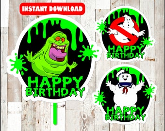 Ghostbusters centerpieces, Ghostbusters Printable centerpieces, Ghostbusters party centerpieces Instant download