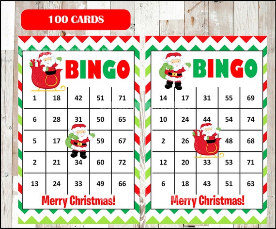 Printable 100 Santa Bingo Playing cards, printable Xmas Bingo activity, Xmas printable bingo playing cards, immediate down load image regarding Printable Christmas Bingo Cards titled Printable 100 Santa Bingo Playing cards, printable Xmas Bingo video game, Xmas printable bingo playing cards, quick obtain