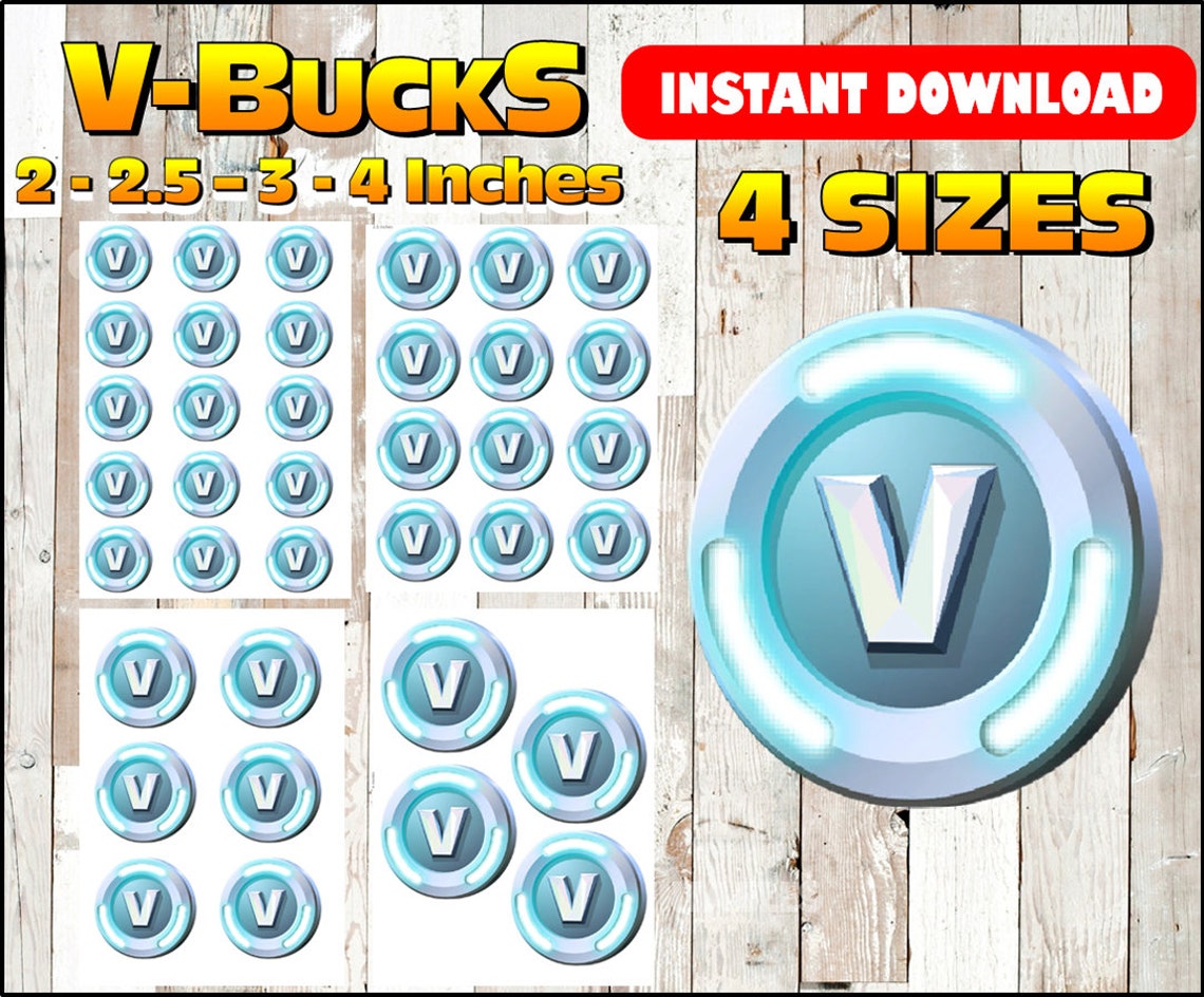 Fortnite Birthday Fortnite V bucks Party decor Vbucks | Etsy