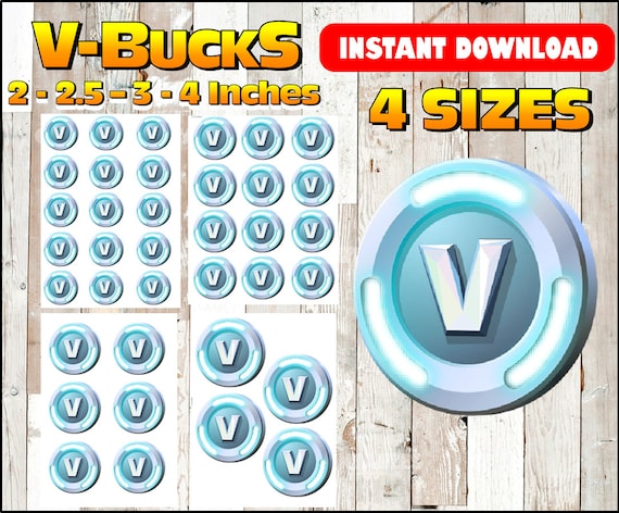 fortnite birthday fortnite v bucks party decor vbucks etsy image 0 - fortnite v bucks printable free