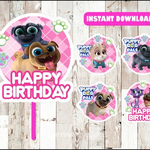 Puppy Dog Pals centerpieces, Puppy Dog Pals Printable centerpieces, Puppy Dog Pals party centerpieces Instant download