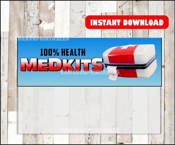 Fortnite Medkit Labels Related Keywords Suggestions Fortnite - fortnite birthday favors medkit favor bags etsy