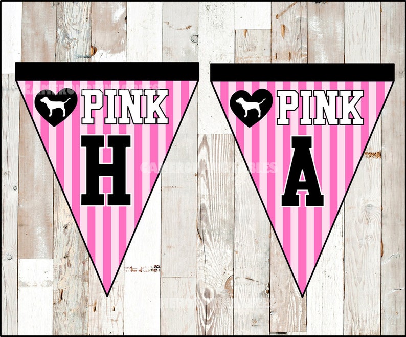 Victorias Secret Pink Banner Instant Download Victorias Etsy