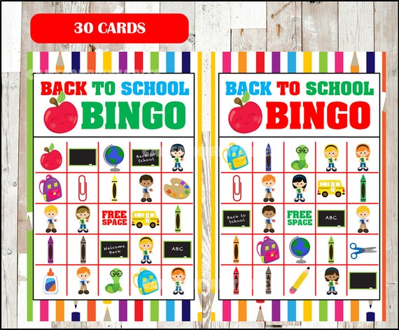 Back again toward Faculty Bingo Recreation - Printable - 30 choice Playing cards - Bash Activity Printable - 50 % Webpage Dimensions - Fast Down load image relating to Back to School Bingo Printable identified as Back again toward College Bingo Activity - Printable - 30 choice Playing cards - Occasion Sport Printable - 50 % Web page Dimension - Fast Down load