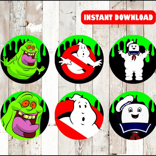 Ghostbusters Toppers Instant Download Ghostbusters Cupcakes - Etsy