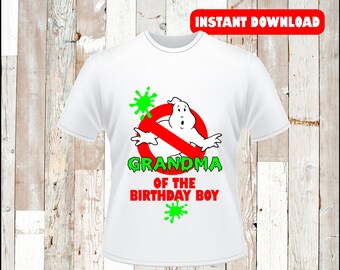 Ghostbusters Grandma of the Birthday boy, Printable Ghostbusters Iron On Transfer, Ghostbusters Birthday Shirt Instant download