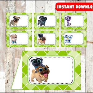 Puppy Dog Pals Food Labels Instant Download , Puppy Dog Pals Food Tent ...
