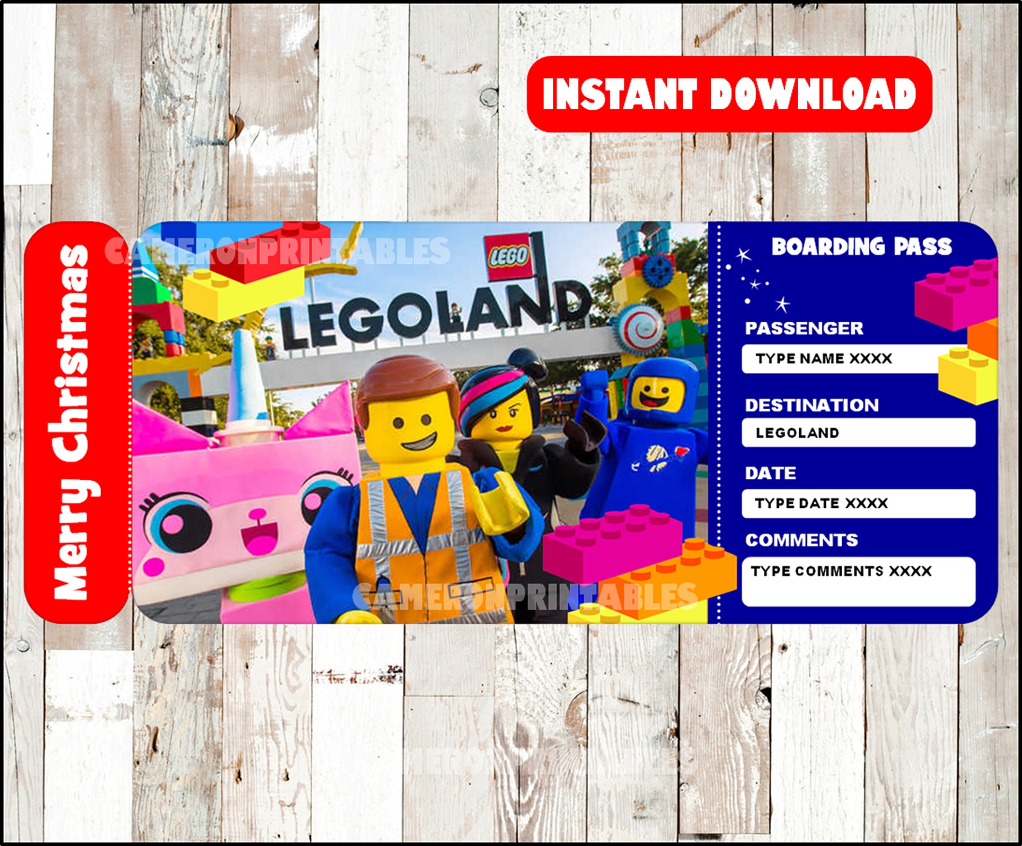 Free Printable Legoland Ticket Template Free Printable Legoland Ticket Template