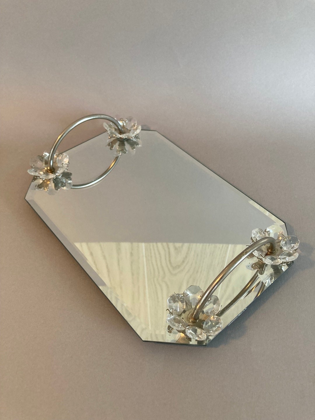 Vintage Mirrored Vanity Table Tray / Perfume Tray / Boudoir / Etsy