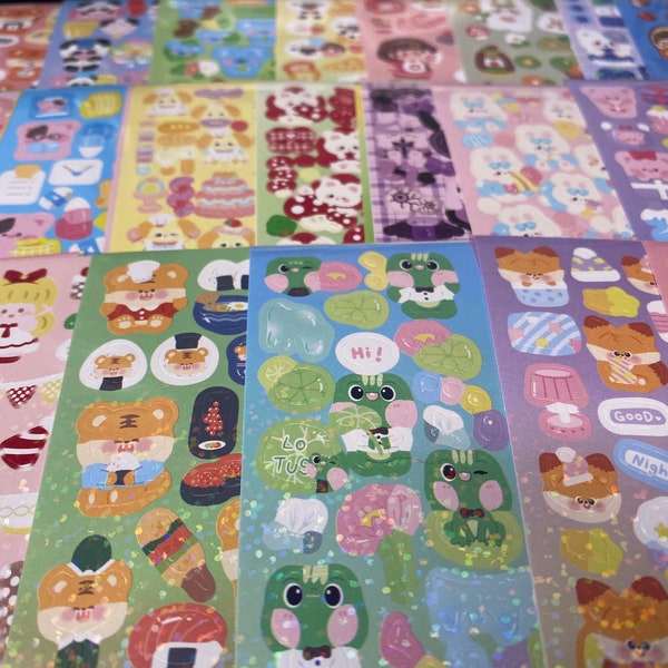 Kawaii Sticker Sheets, Free Shipping! Sale <3