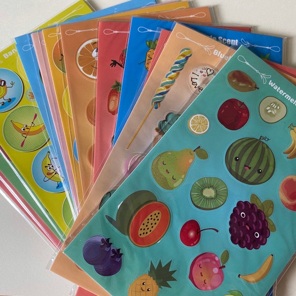 Scented Scratch and Sniff Sticker Sheets :) FREE shipping!