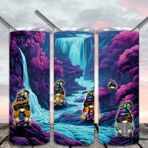 Gnome Realm 20oz Skinny Tumbler Sublimation Designs Straight/Tapered Tumbler PNG File Digital Download