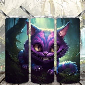 Cheshire Kätzchen Sublimation Designs für Straight/Tapered Tumbler PNG Datei digitaler Download