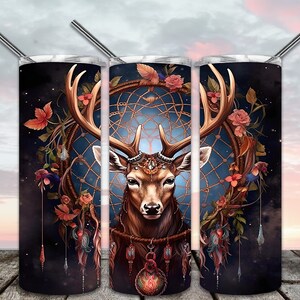 Deer Dream 20oz Skinny Tumbler Sublimation Designs for Straight/Tapered Tumbler PNG File Digital Download