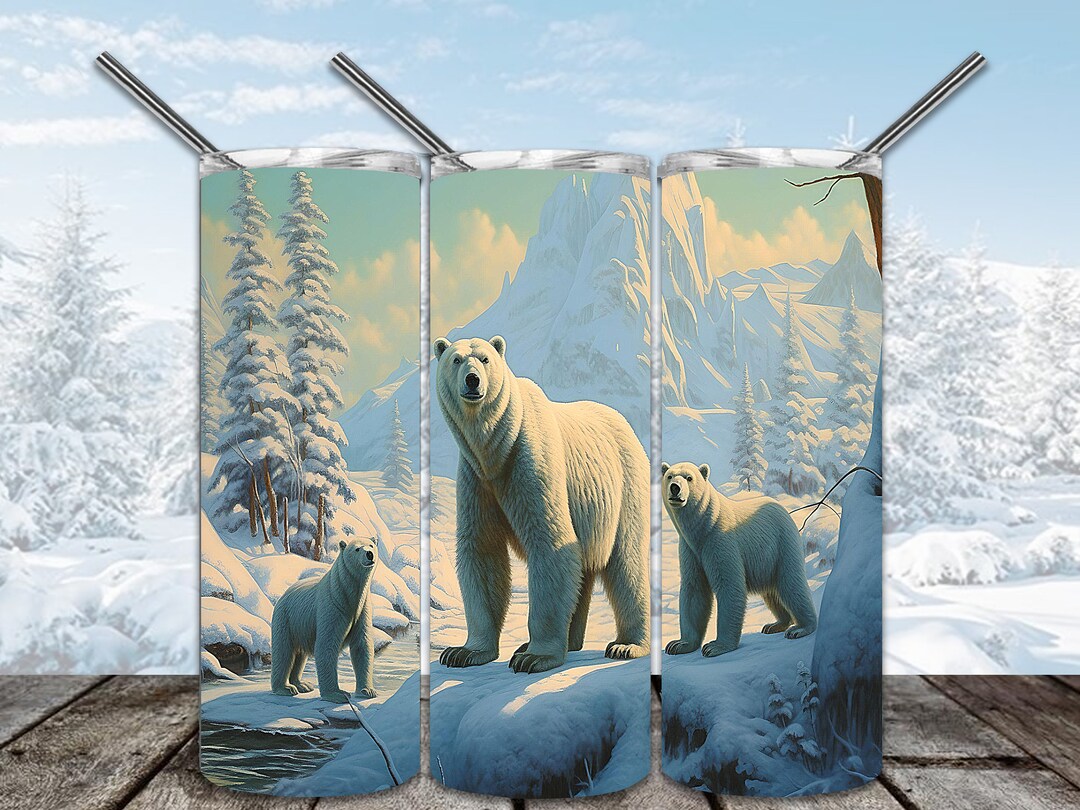 Polar Bear Creek 20oz Skinny Tumbler Sublimation Designs for Straight ...