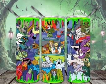Cartoon 20oz Skinny Tumbler Sublimation Designs for Straight/Tapered Tumbler PNG File Digital Download