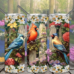 Meeting Songbirds Diseños de sublimación de vaso flaco de 20 oz para descarga digital de archivos PNG de vaso recto/cónico