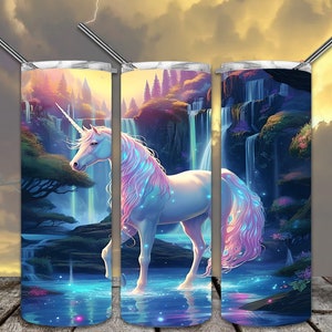 Unicorn Gift 20oz Skinny Tumbler Sublimation Designs for Straight/Tapered Tumbler PNG File Digital Download