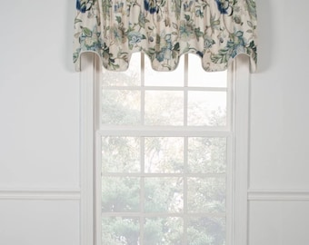 BRISS lined scallop valance with cording 70" WIDE X 17" LENGTH