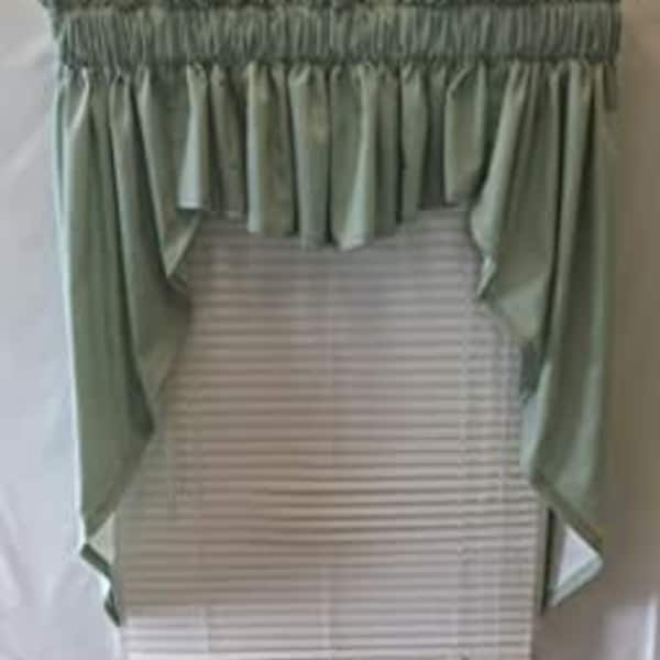 CAROL lined 3 pc swag set ( 1pair of swags and 1 valance )