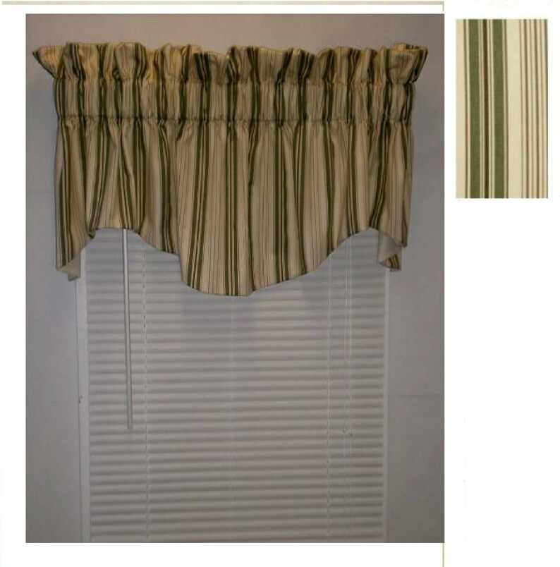 Kimberly Striped Lined Windsor Valance 70 WIDE X Etsy