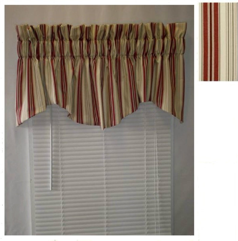 Kimberly Striped Lined Windsor Valance 70 WIDE X Etsy