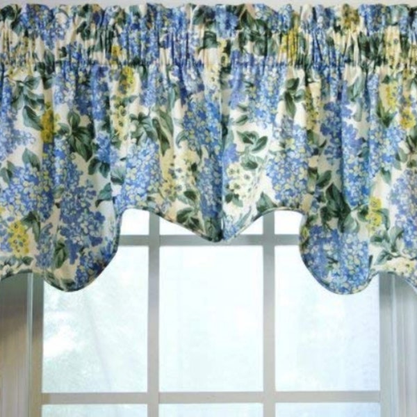 Hydrangea Blue Empress Valance