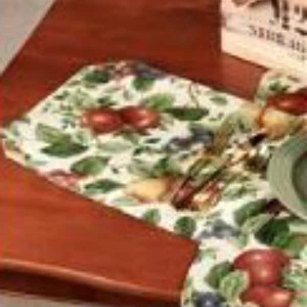 Sonoma Fruit Pattern Print Fabric Double Sided  Place Mats -SET OF 4