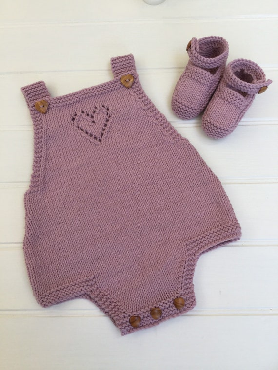 knitted baby girl romper