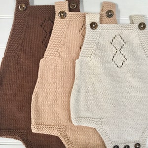 baby romper, knitted baby romper, baby boy girl romper, organic baby clothes, baby shower gift, gender neutral baby clothes, LilliFleur