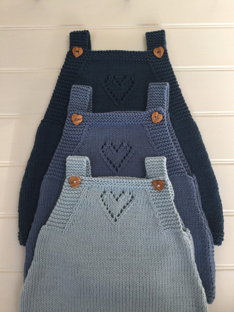 Blue Knitted Baby Romper Rompers Boy Girl Blue Navy Etsy