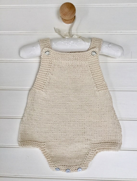 NEWBORN Baby Boys//Girls *ECRU* Sleeveless Playsuit //Babygrow 100/% COTTON