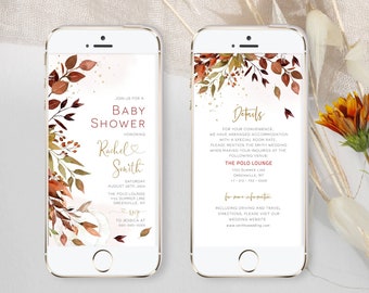 Floral Baby Shower Invitation Template: Electronic Invite (Templett)