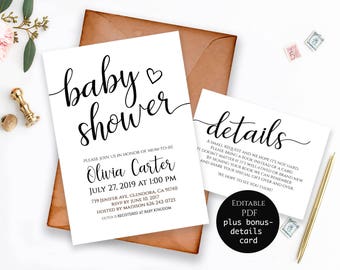 baby shower template etsy
