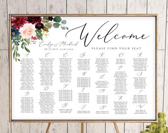 Alphabetical Order Wedding Seating Chart