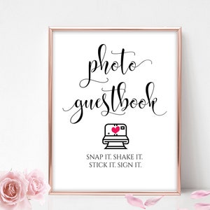 Photo Guestbook Sign Printable Wedding Sign Reception Sign Ceremony Sign Instant Wedding Guestbook Calligraphy Wedding Sign Wedding Signage