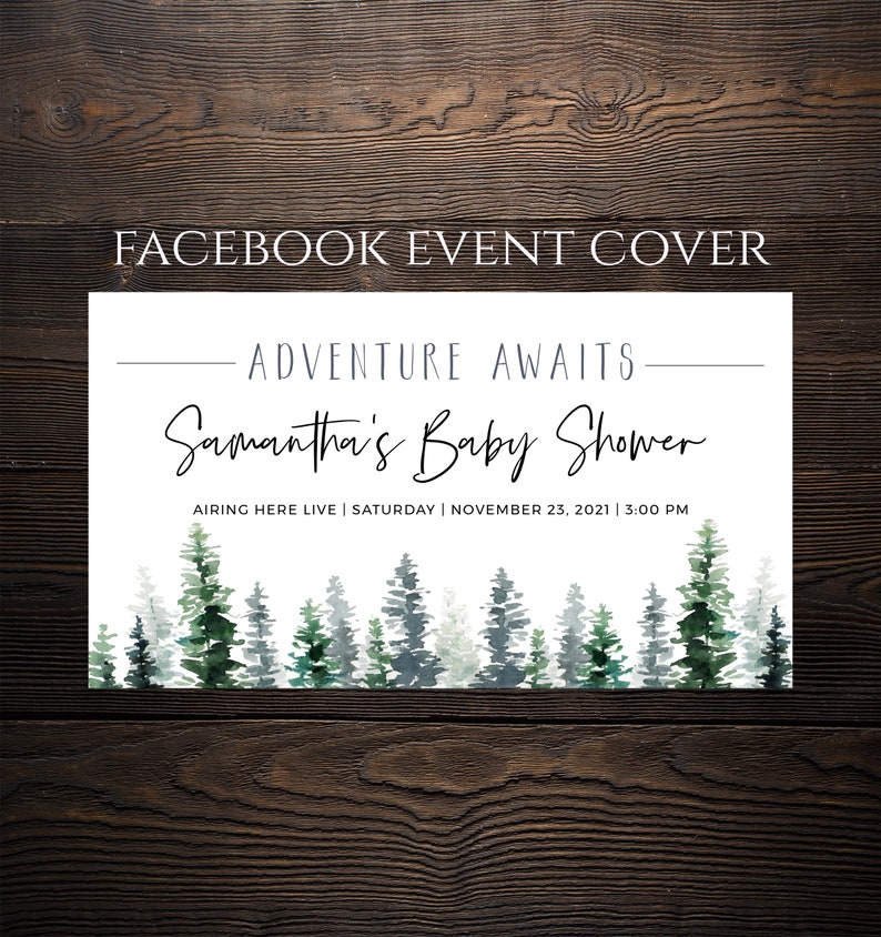 Facebook Event Cover Baby Shower Editable Facebook Banner Etsy