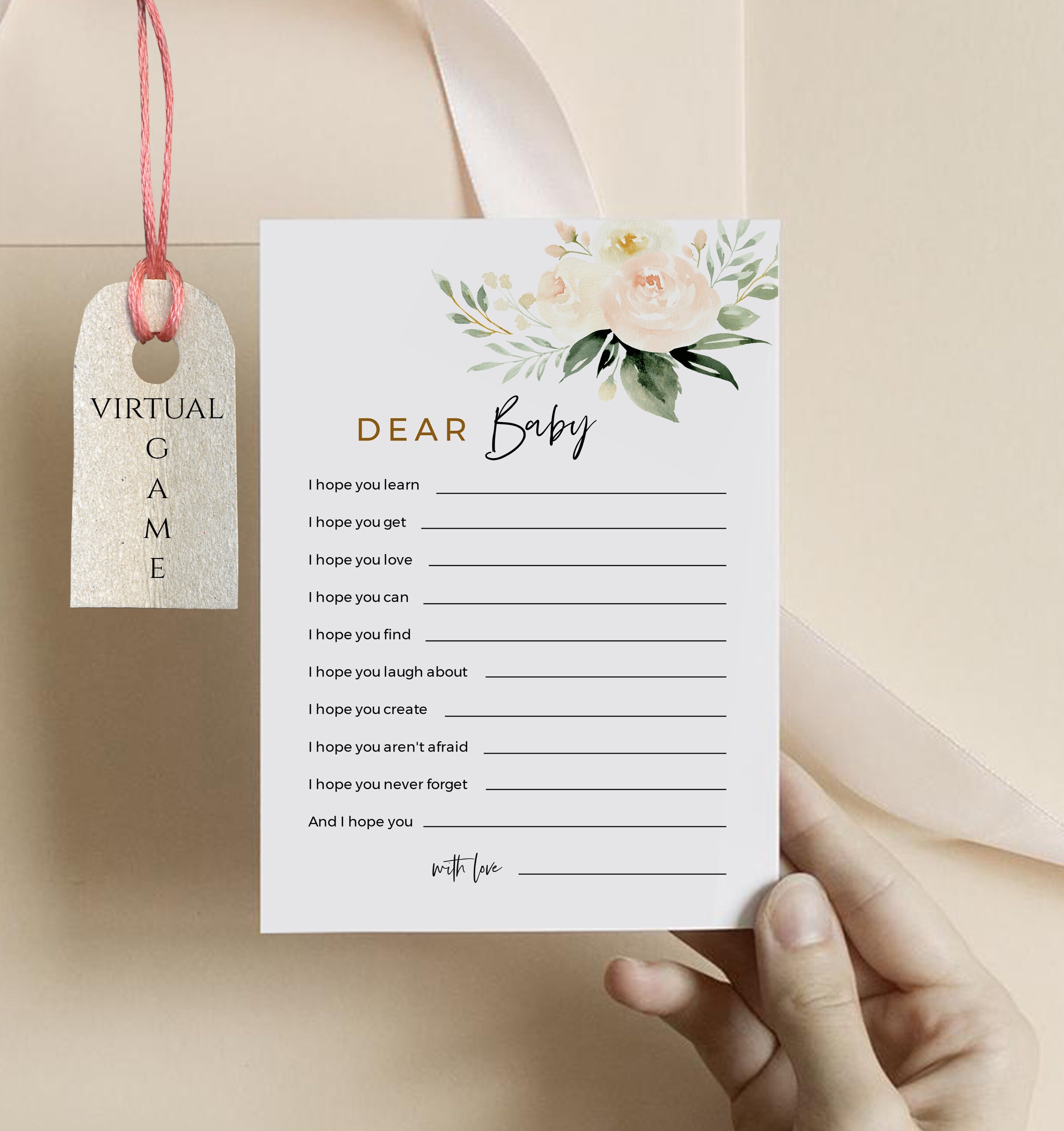 Baby Wish Cards Wishes for Baby Cards Baby Advice Cards Etsy