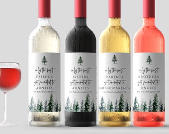 Pregnancy Announcement Wine Label: Promoted to Aunt Gift (DIY, Instant Download)
