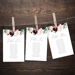 Modello di tabella dei posti a sedere per matrimonio Tabella dei posti a sedere al tavolo Piano dei posti a sedere stampabile Download immediato Modello di tabella dei posti a sedere al tavolo Testo modificabile Merlot Boho