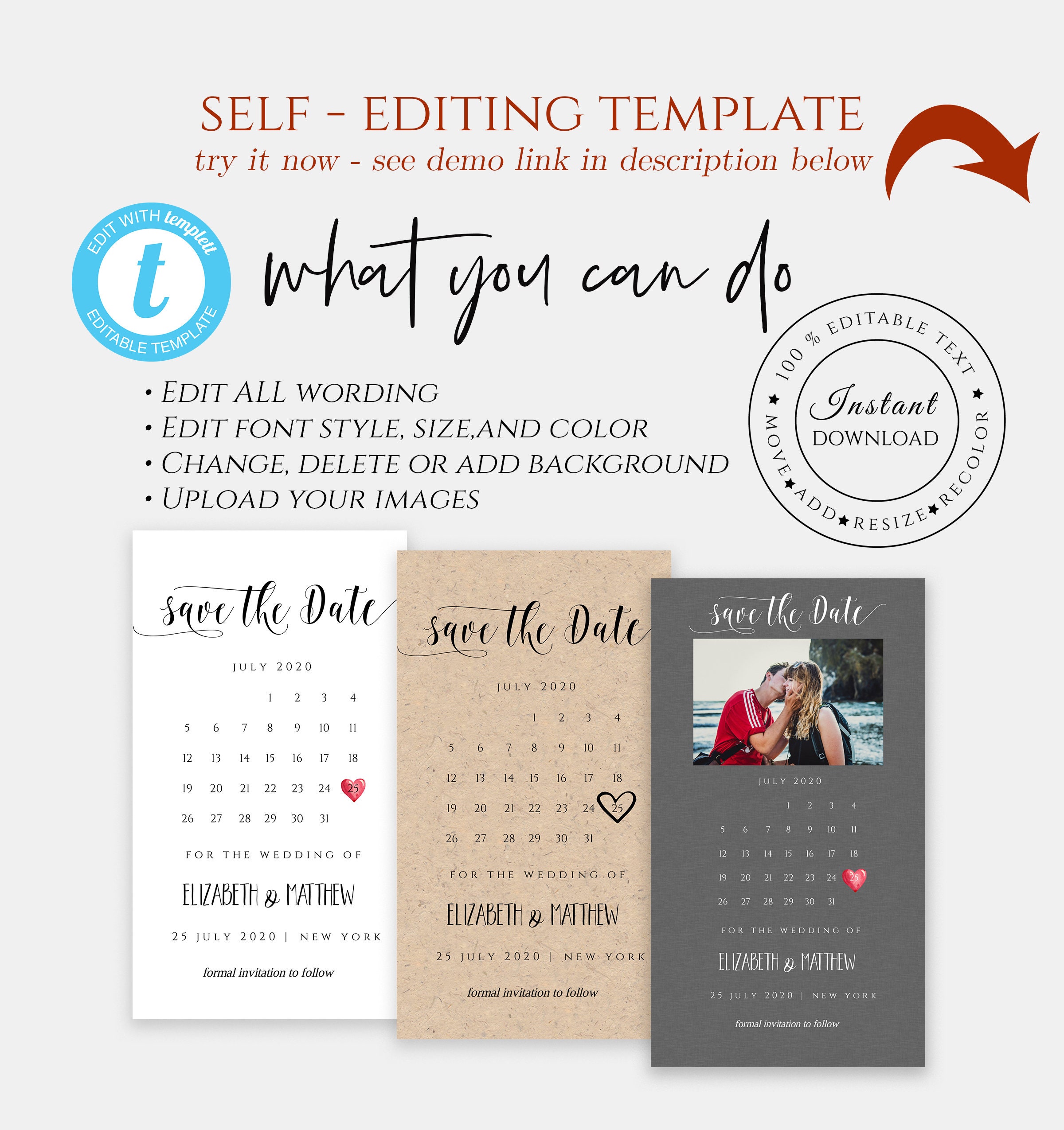 Save The Date Evite Smartphone Electronic Invitation Etsy Espa a