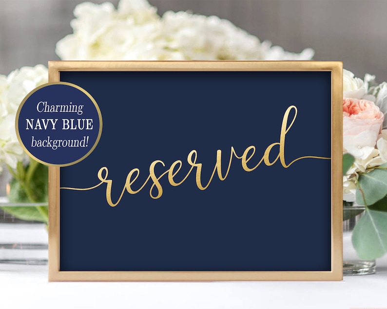Reserved Sign Printable Reserved Printable Wedding Sign - Etsy