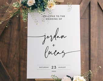 Minimalist Wedding Welcome Sign Printable (Instant Download)