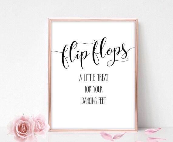 Printable Wedding Flip Flops Sign Flip Flop Sign Dancing Shoes | Etsy