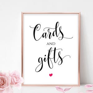 Printable Cards and Gifts Sign Printable Wedding Sign Instant Download Gift Table Reception Sign Calligraphy Sign Wedding Printable Signs